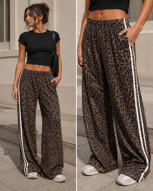 Pantalon léopard pour femme
